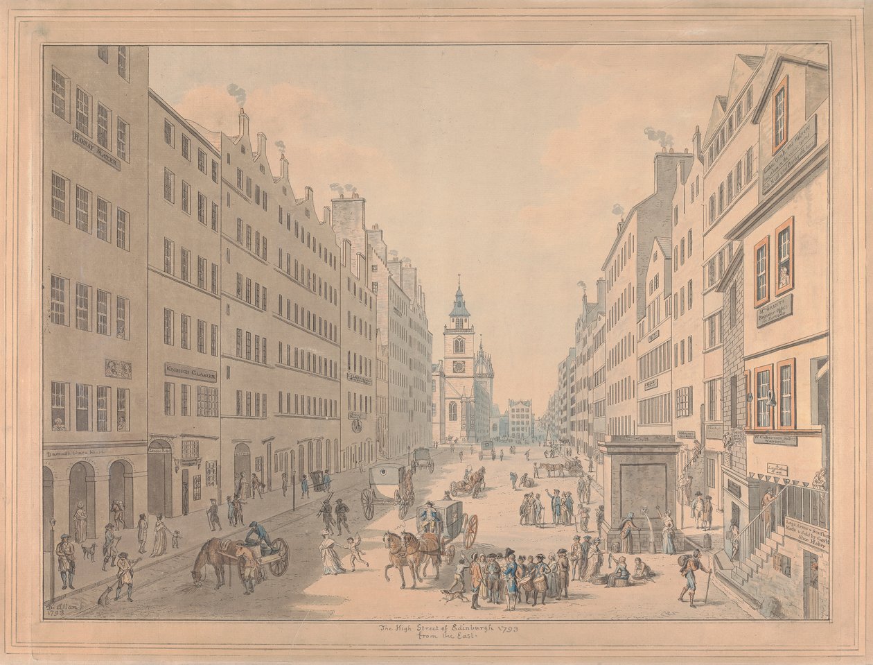 La High Street di Edimburgo dall
