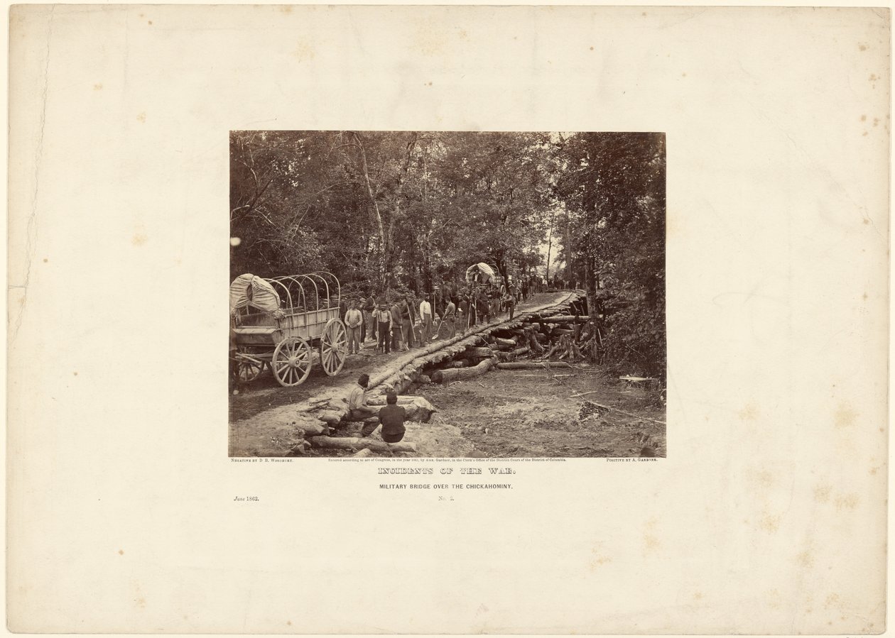 Ponte militare sul Chickahominy da David B. Woodbury