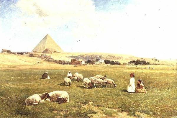 Un gregge arabo vicino a Mena da David Bates