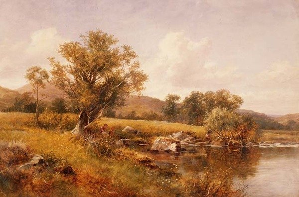 Le rive del Llugwy, Galles del Nord da David Bates