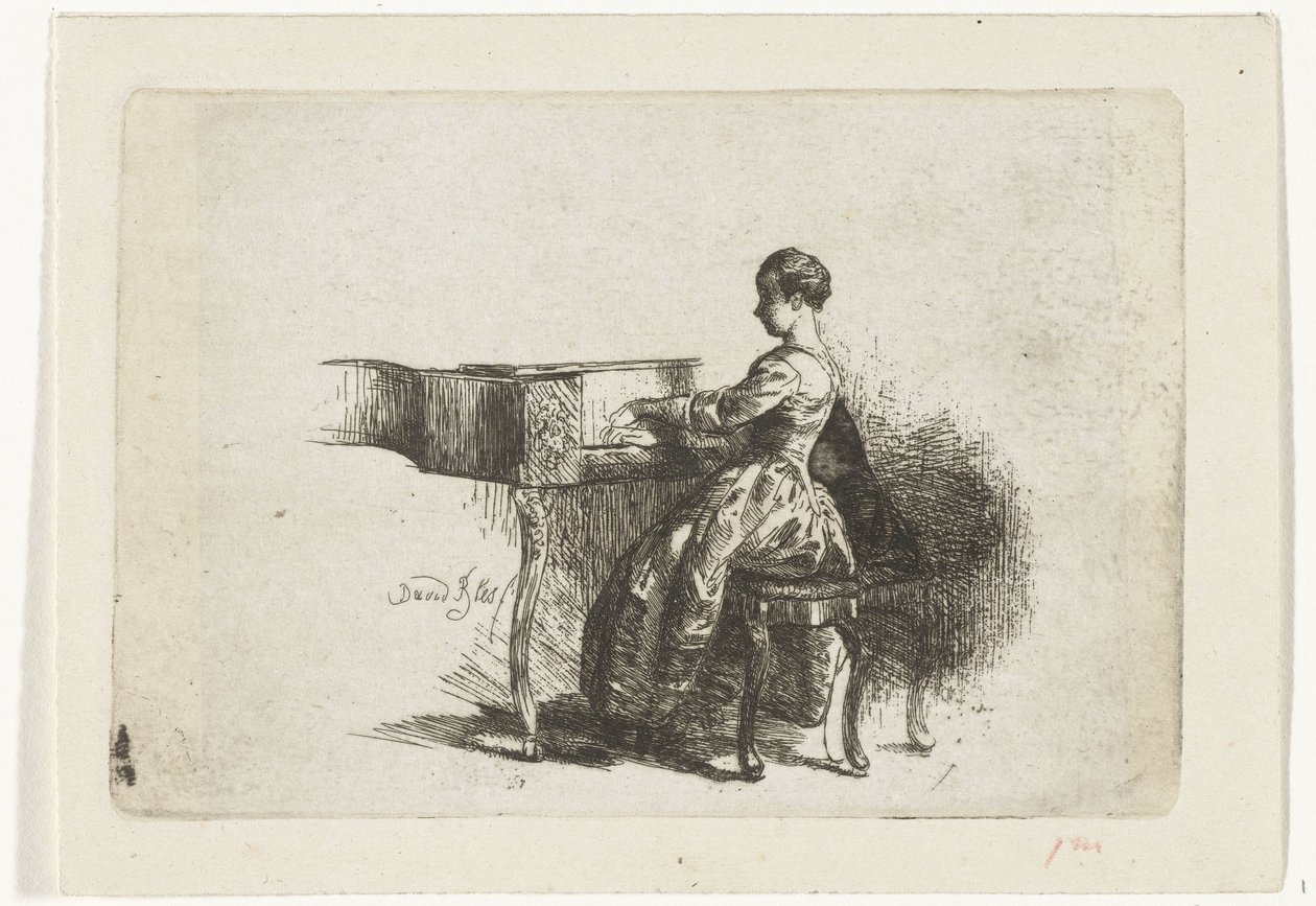 Ragazza al pianoforte da David Bles