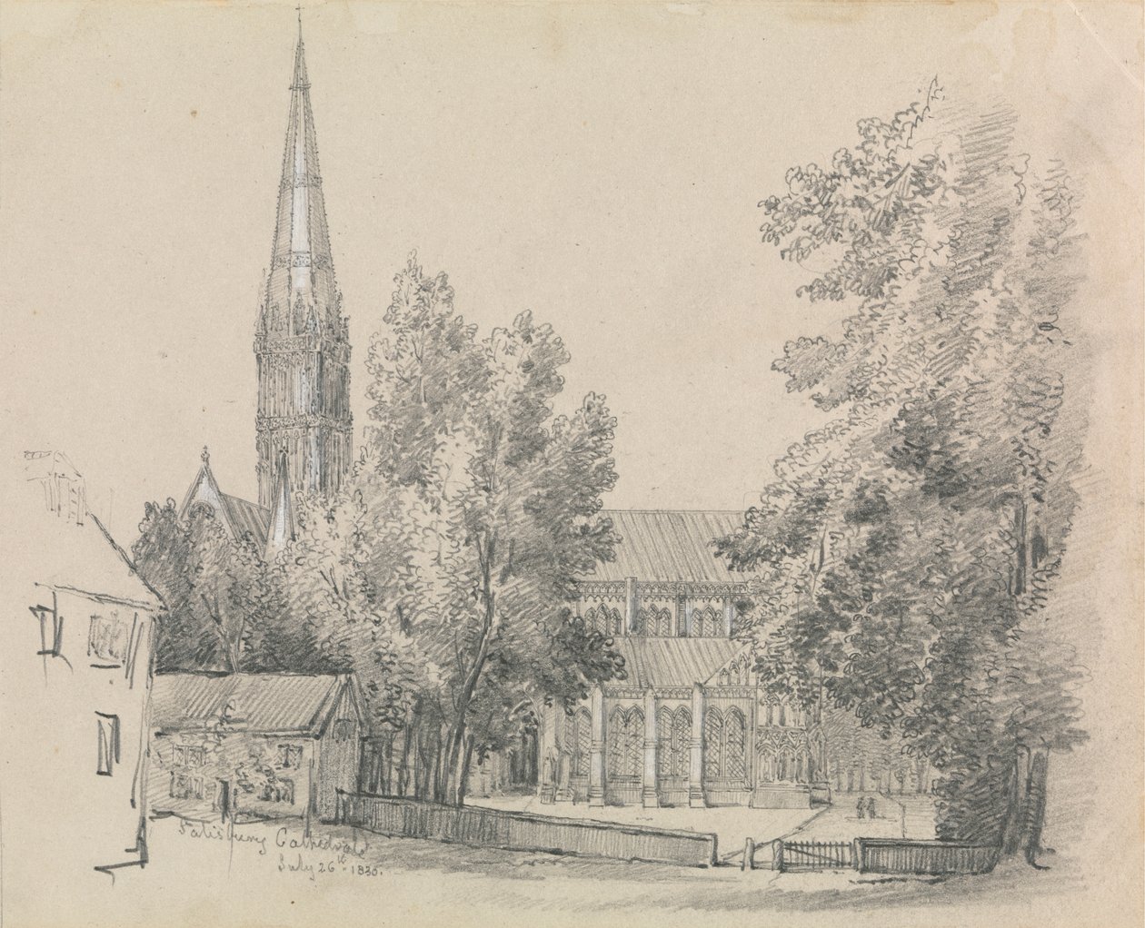 Una vista della cattedrale di Salisbury da David Charles Read