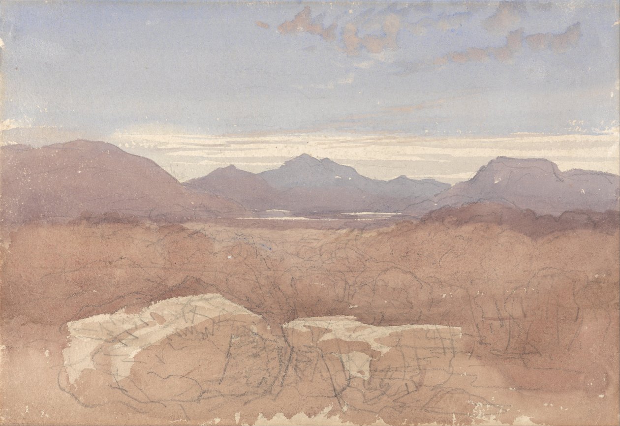 Vista sulle montagne, Galles settentrionale da David Cox