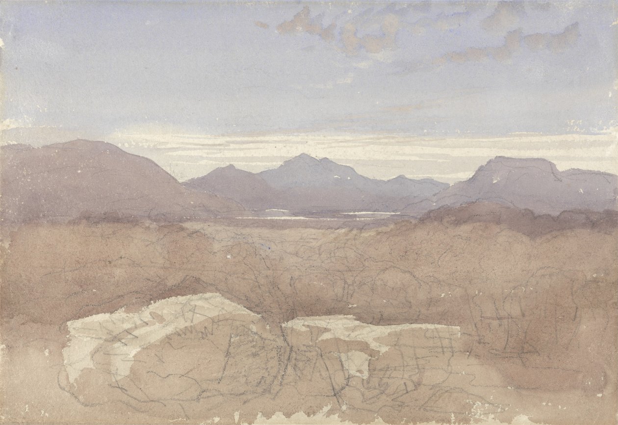 Vista montuosa, Galles del Nord, c.1818 da David Cox