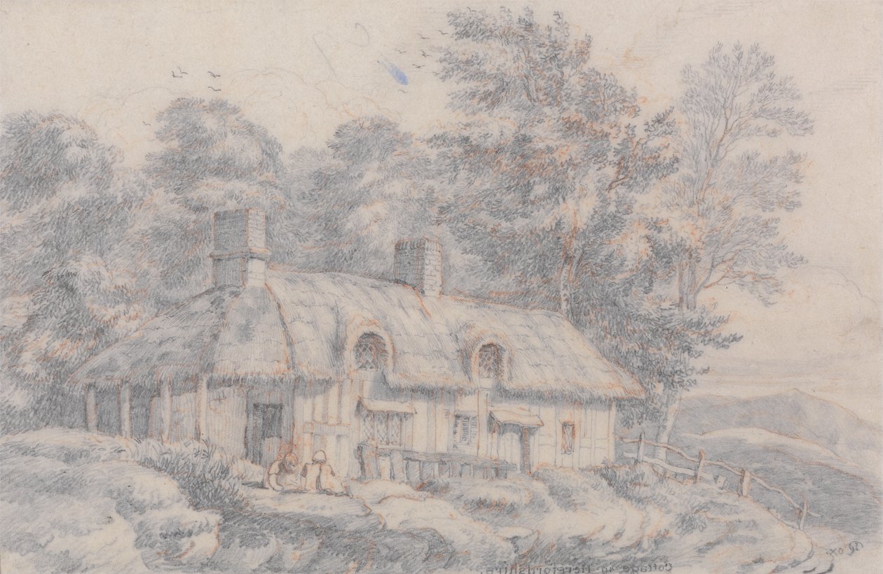 Cottage in Herefordshire, c.1820 da David Cox