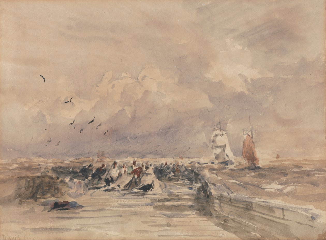 Molo di Dieppe, Brezza Forte da David Cox