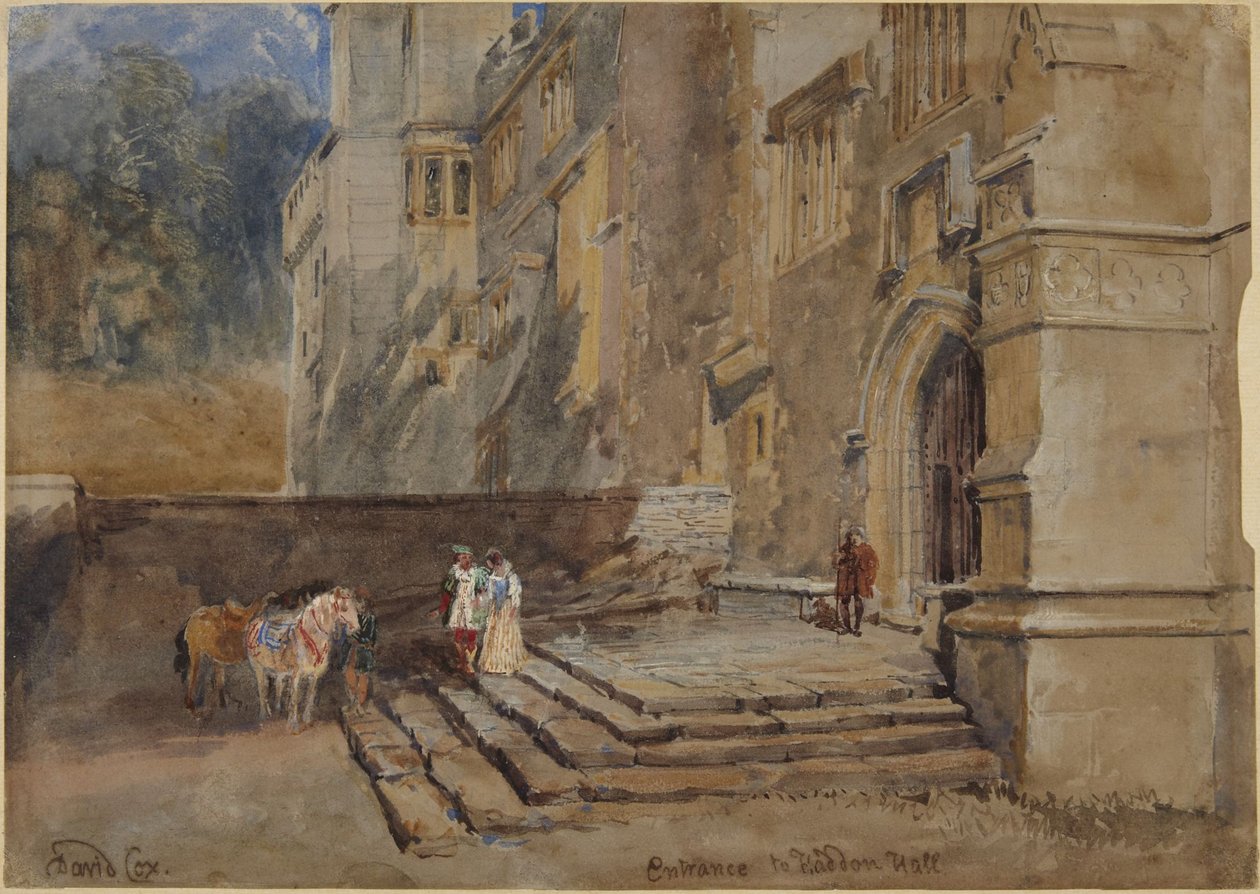 Ingresso di Haddon Hall da David Cox