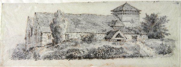 Chiesa di Llanfair, Galles del Nord da David Cox