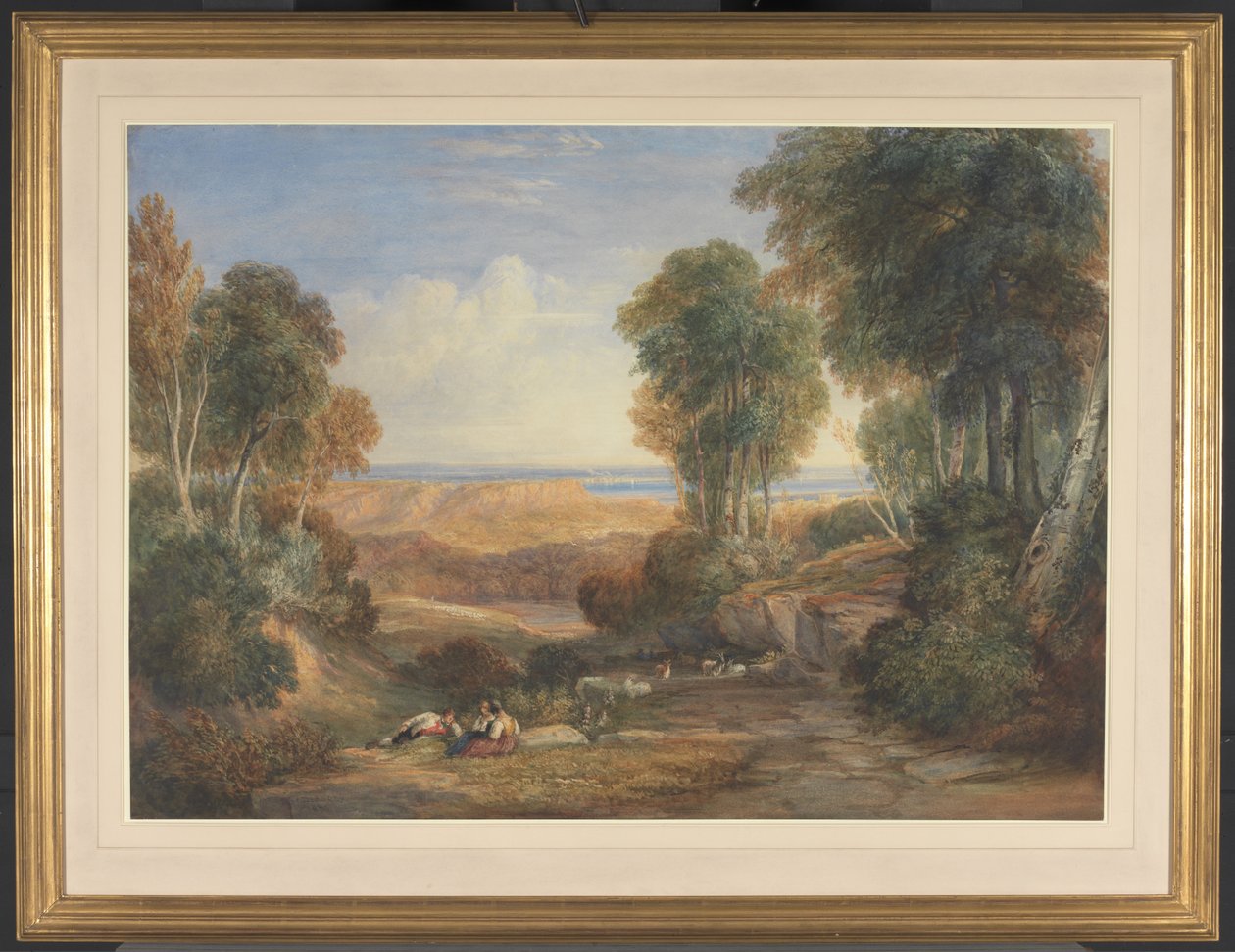 La confluenza del Severn e del Wye con Chepstow in lontananza da David Cox