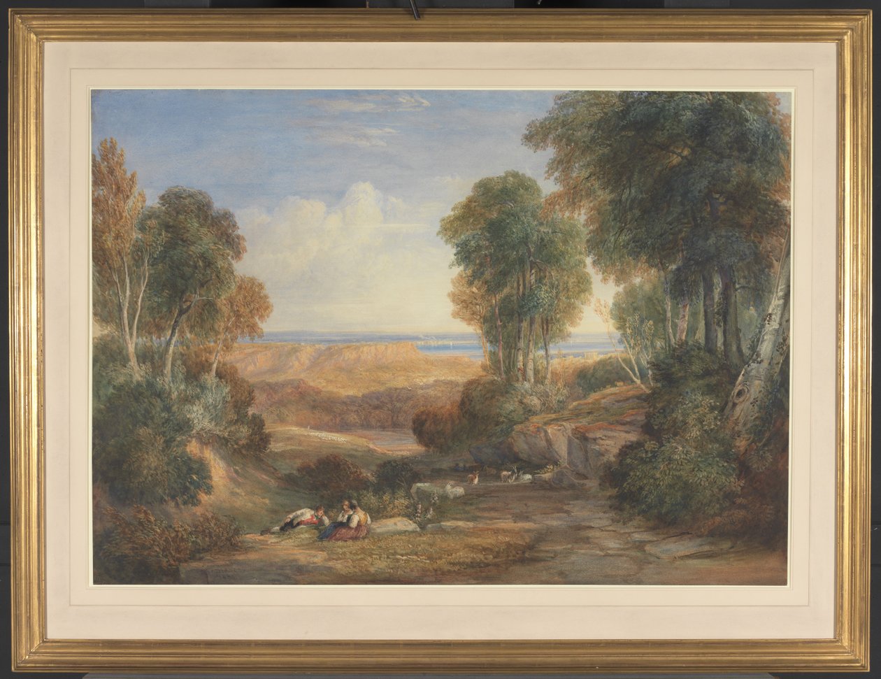 La confluenza del Severn e del Wye con Chepstow in lontananza da David Cox