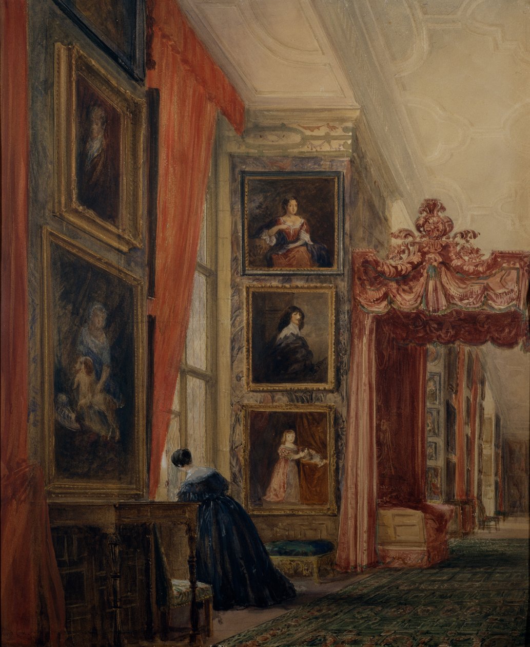La Galleria Lunga a Hardwick da David Cox