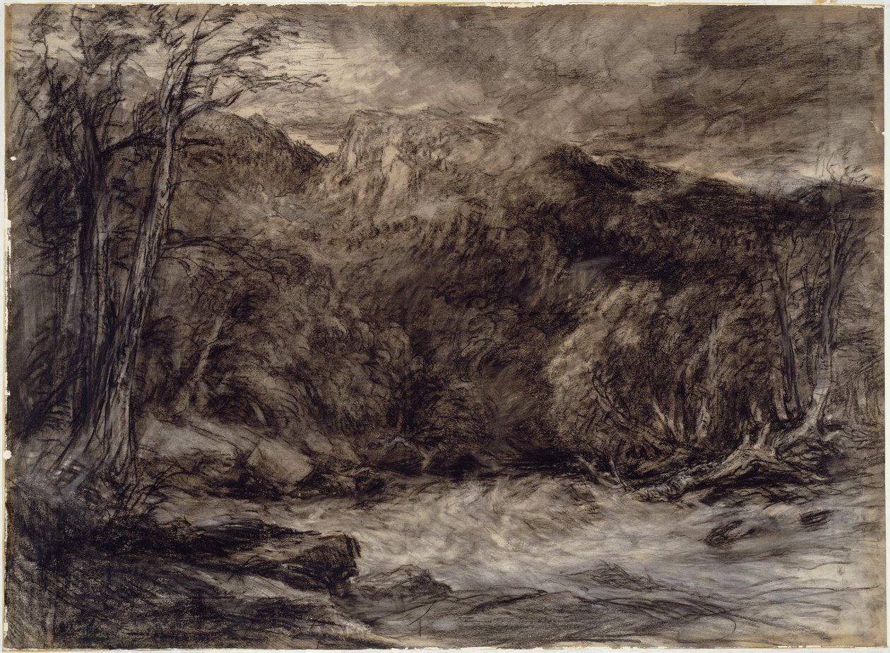 Un torrente di montagna da David Cox the elder