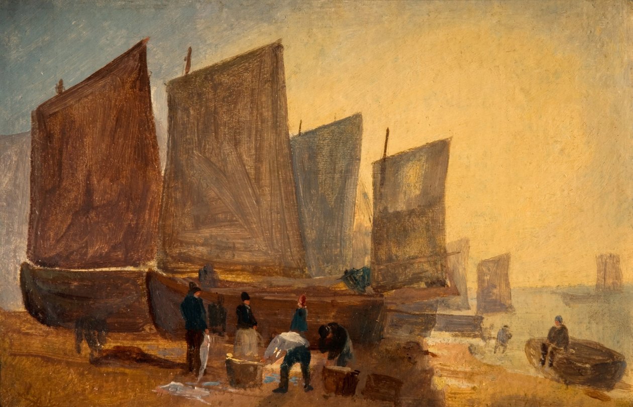 Barche da pesca, Hastings, 1813 da David Cox the elder