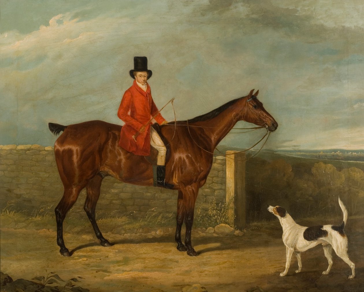 John Hall Kent in abbigliamento da caccia seduto su un cavallo, 1825 da David Dalby