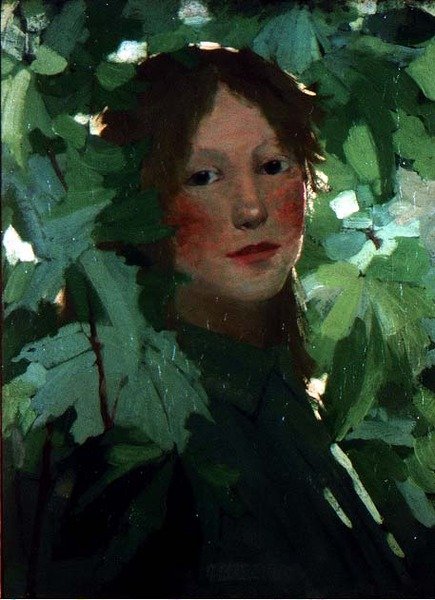 Testa di una ragazza da David Gould