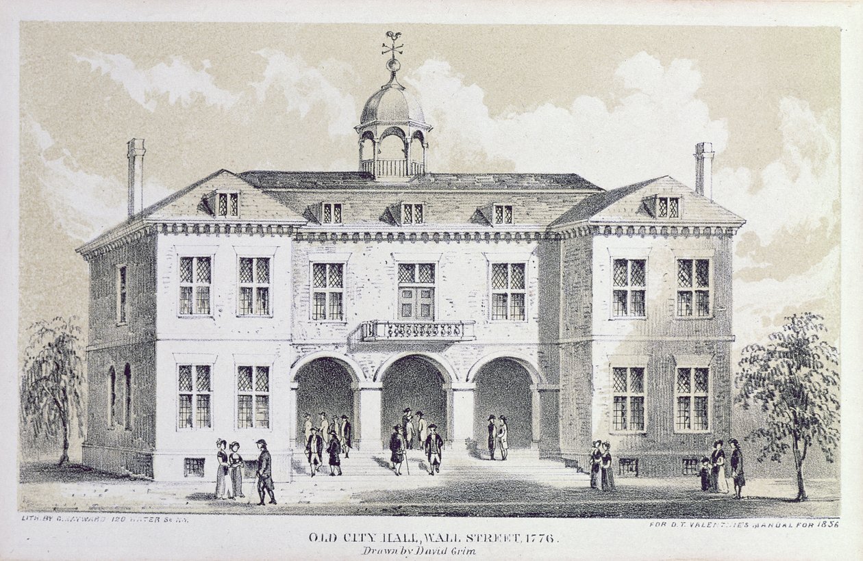 Vecchia City Hall, New York, nel 1776, da 