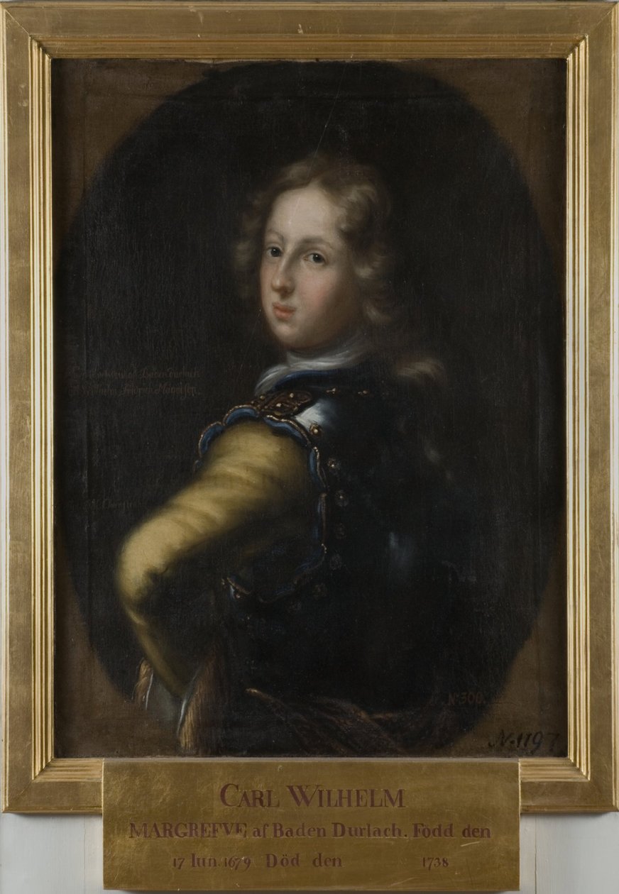 Carlo Guglielmo, 1679-1738, margravio di Baden-Durlach da David Klöcker Ehrenstrahl