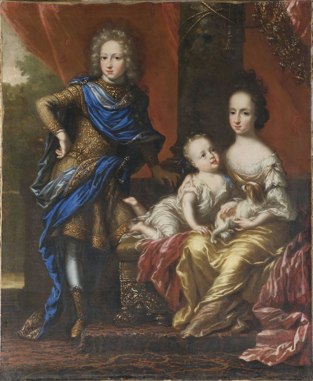 Carlo XII, 1682-1718, re di Svezia, le sue sorelle Hedvig Sofia, 1681-1708, principessa di Svezia, duchessa di Holstein-Gottorp, e Ulrika Eleonora la Giovane, 1688-1741, regina di Svezia da David Klöcker Ehrenstrahl