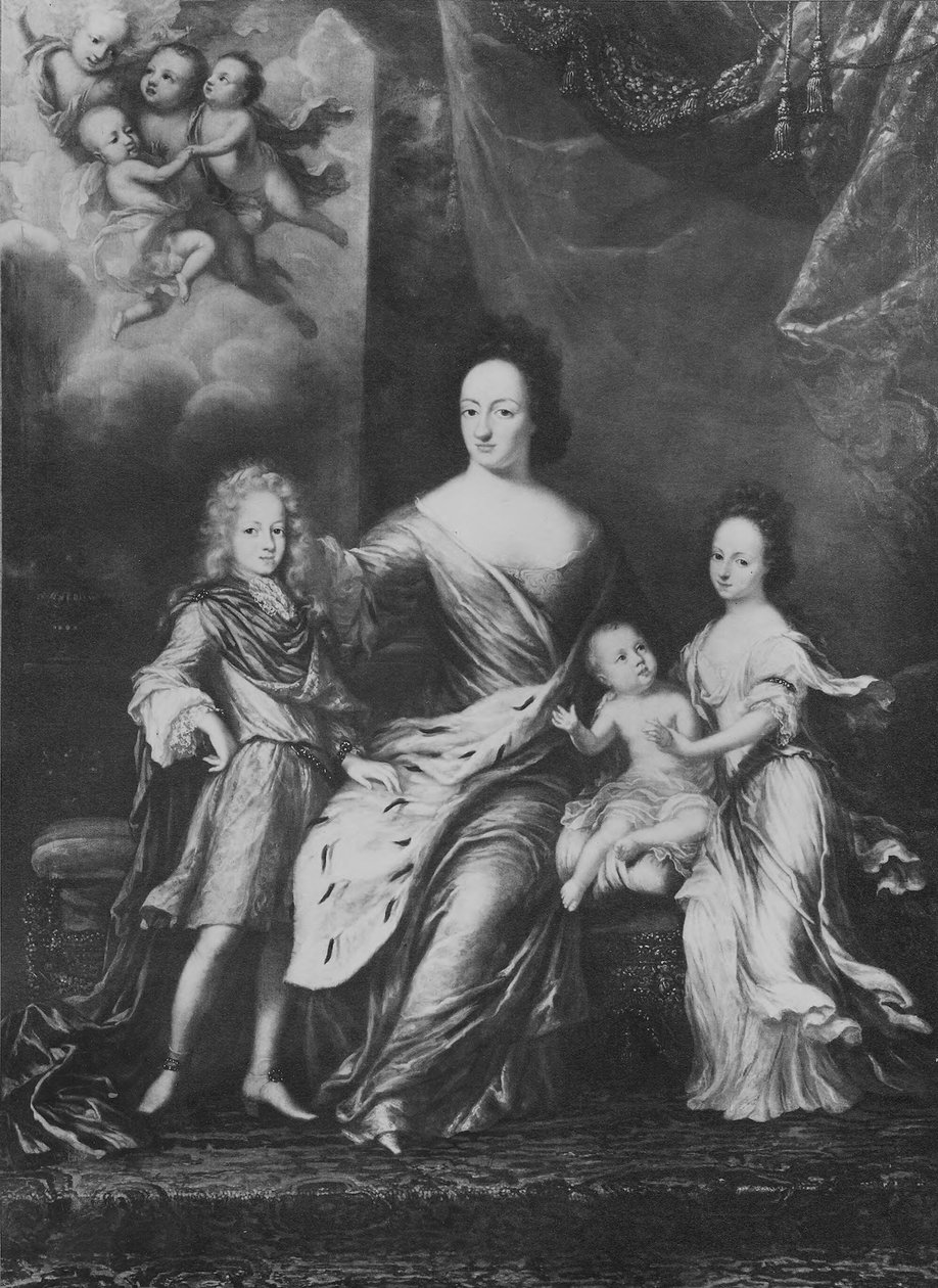 Ulrika Eleonora la Grande (1656-1693), regina di Svezia con i suoi figli da David Klöcker Ehrenstrahl