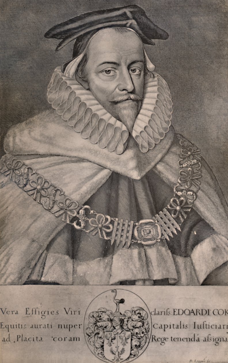 Sir Edward Coke, avvocato, scrittore e politico inglese, c1666 1894 da David Loggan