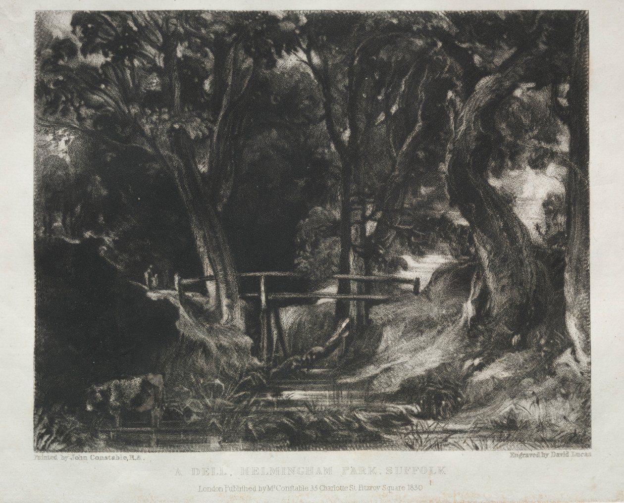 Vari soggetti di paesaggio, caratteristici del paesaggio inglese da immagini, 1830 da David Lucas