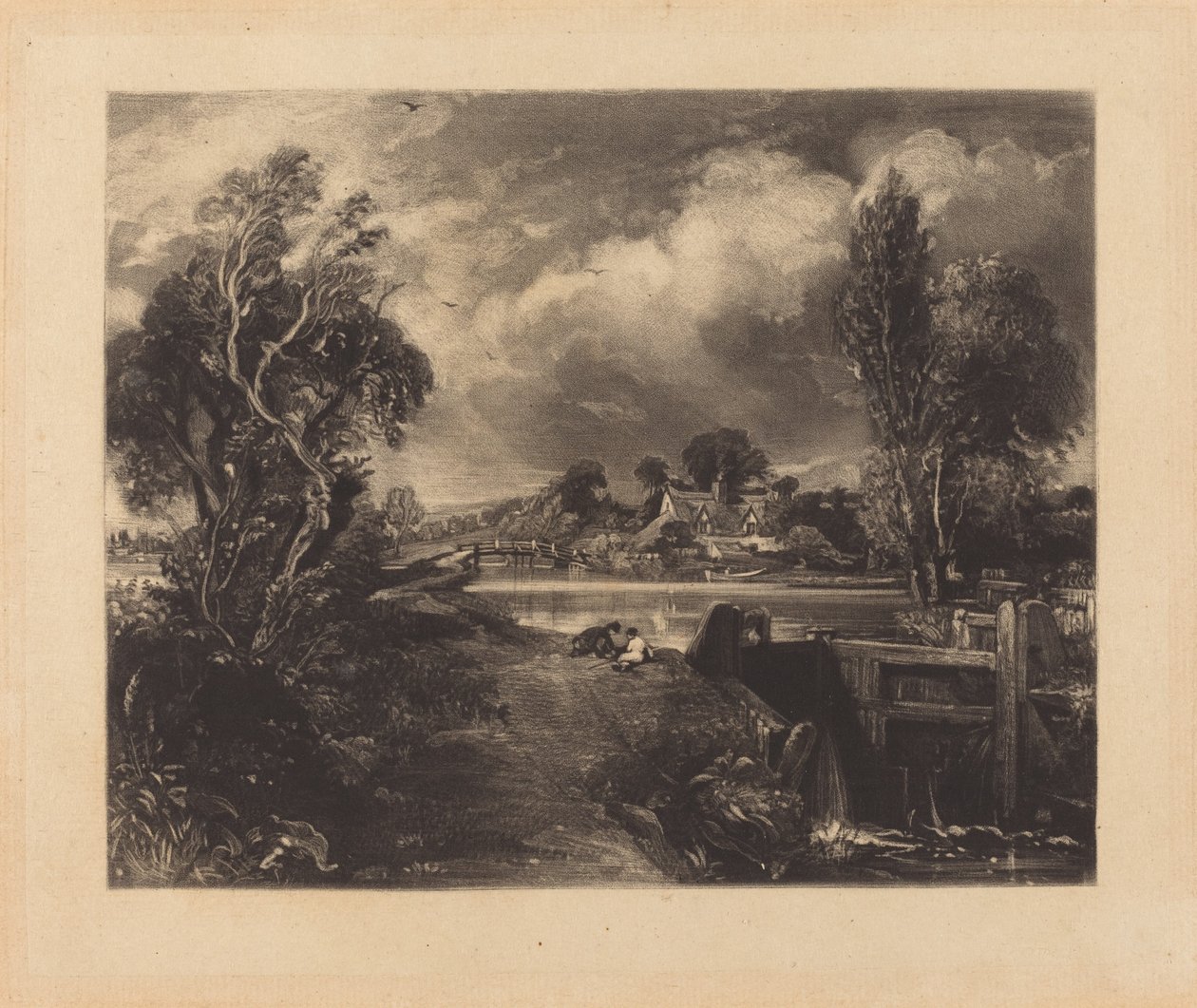 Una chiusa sullo Stour da David Lucas after John Constable