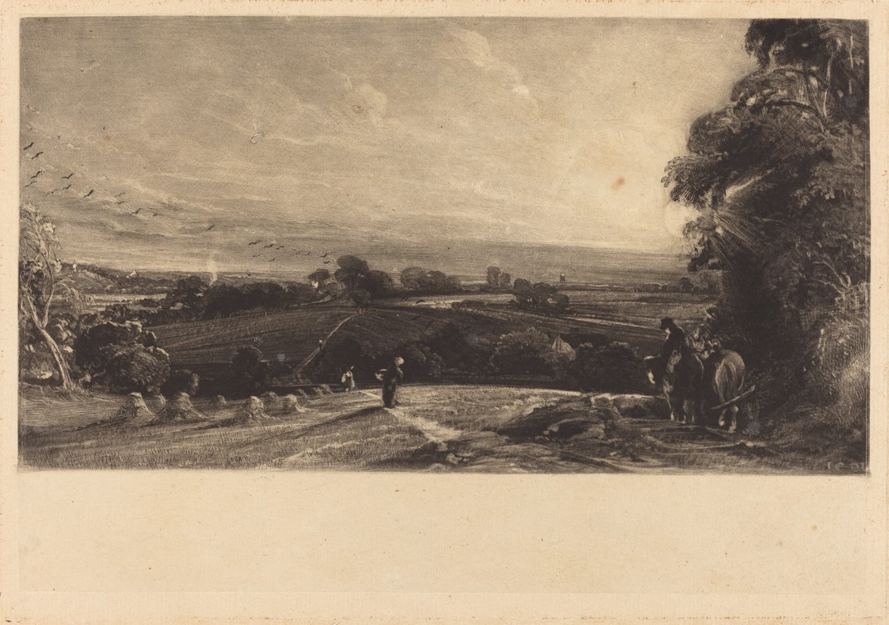 Tramonto autunnale da David Lucas after John Constable
