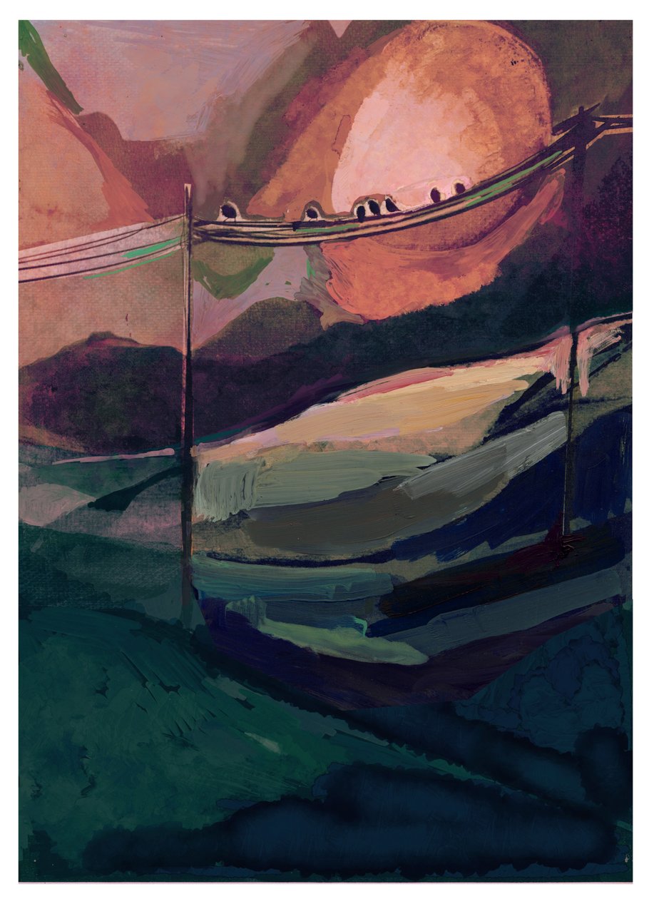 Vista da un treno, 2023 (tecnica mista) da David McConochie