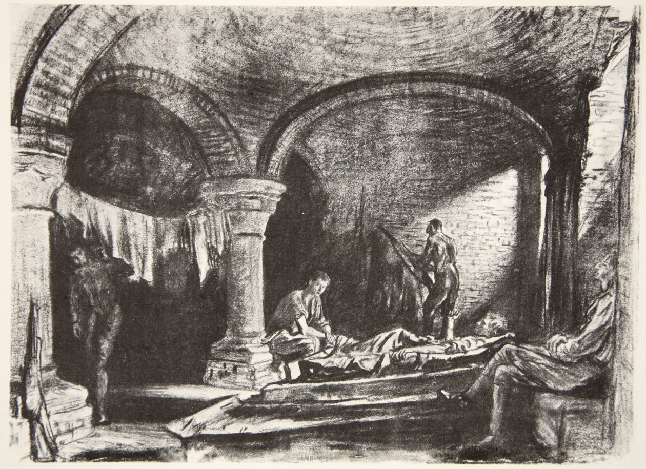 Un alloggio sotterraneo, illustrazione da 