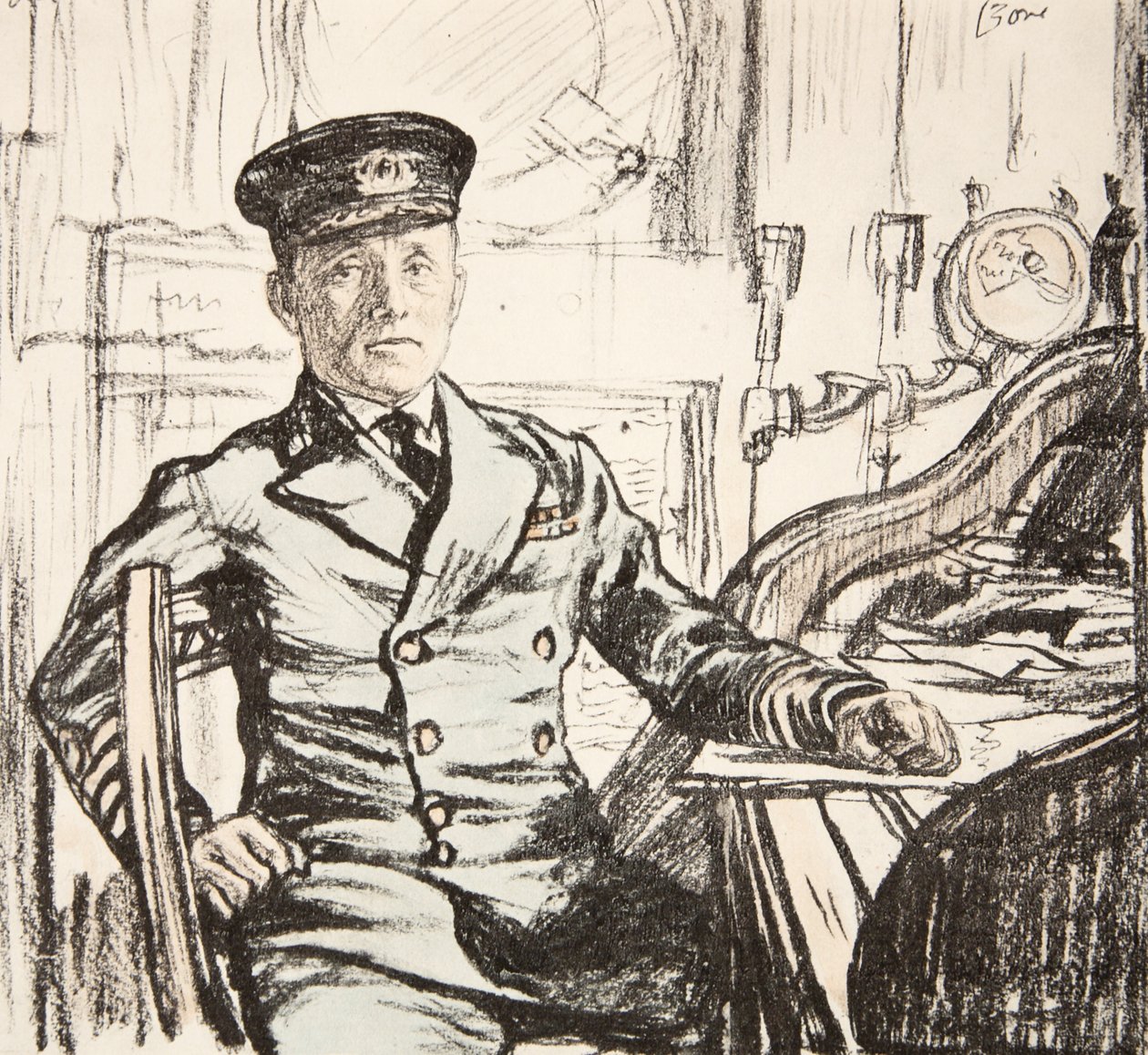 Capitano Cyril Fuller RI Navy, illustrazione da 