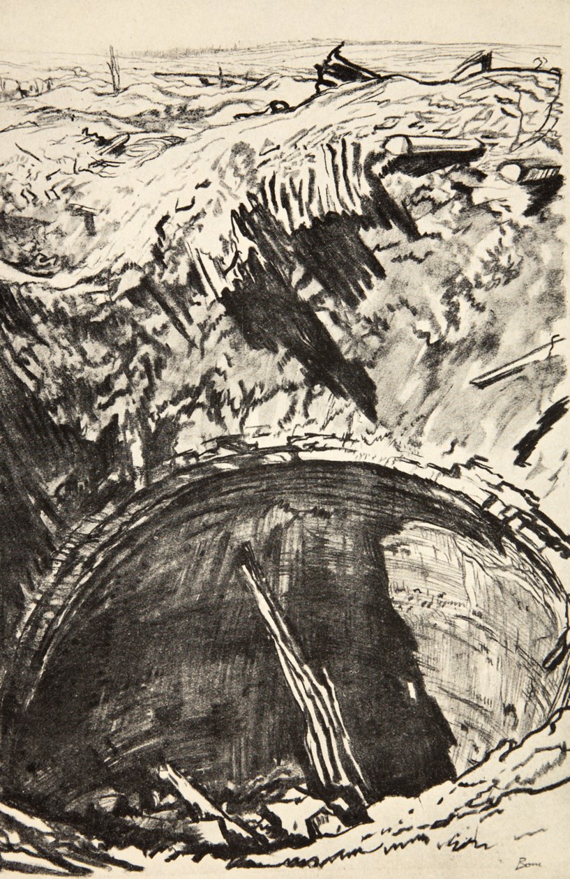 La fossa della fattoria Mouquet, illustrazione da 