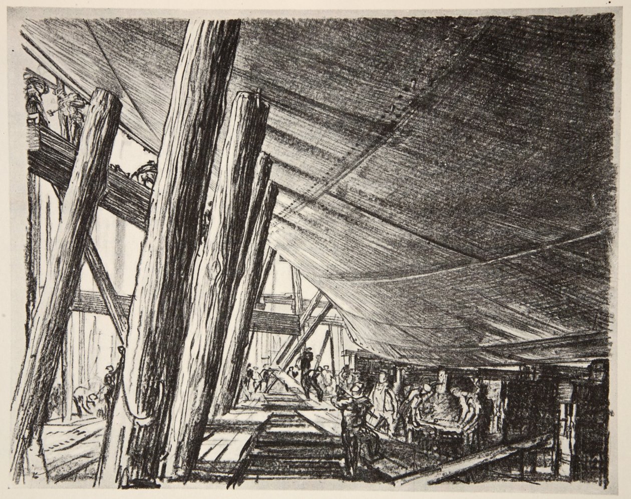 Sotto una nave, illustrazione da 