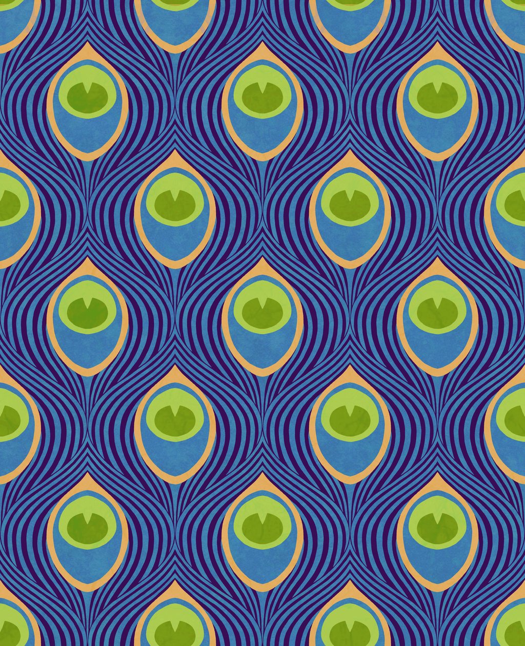Peacock Blue, 2019 (tecnica mista digitale) da David Newton