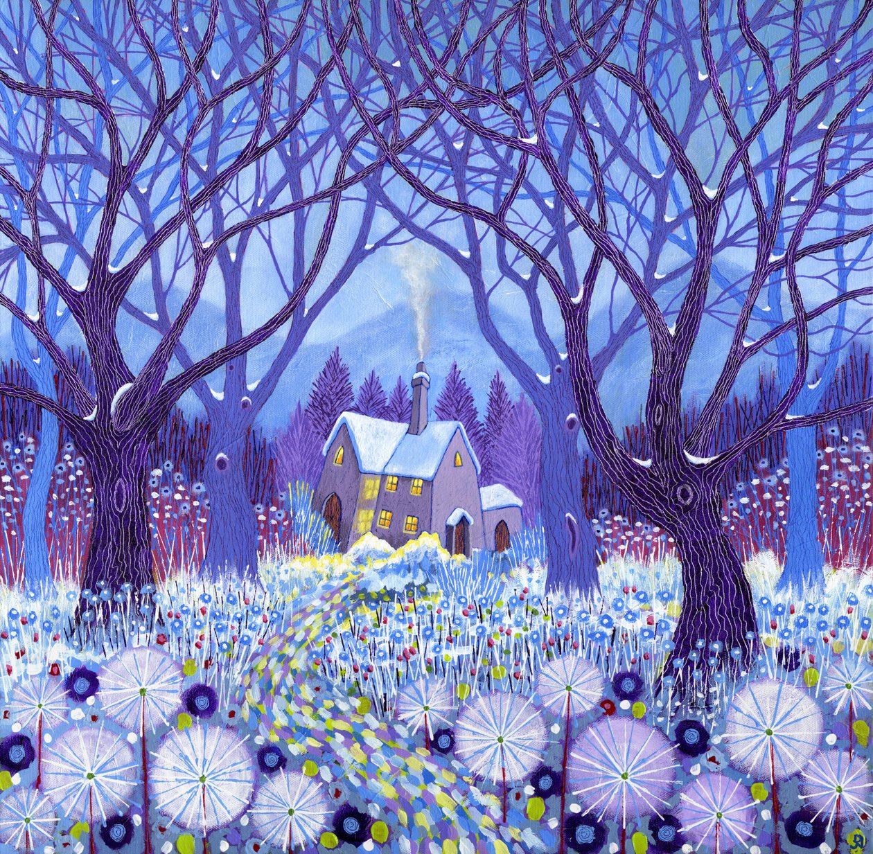 Winterlands, 2012 (acrilico su tela) da David Newton