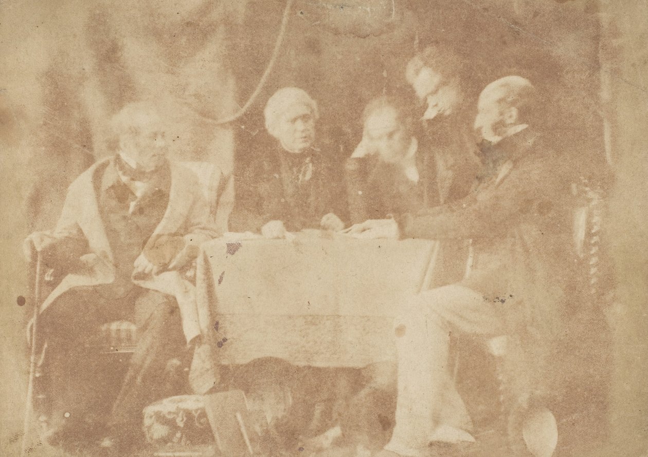 Sir David Brewster, Earle Monteith, Dr. Welsh e altri due da Hill and Adamson