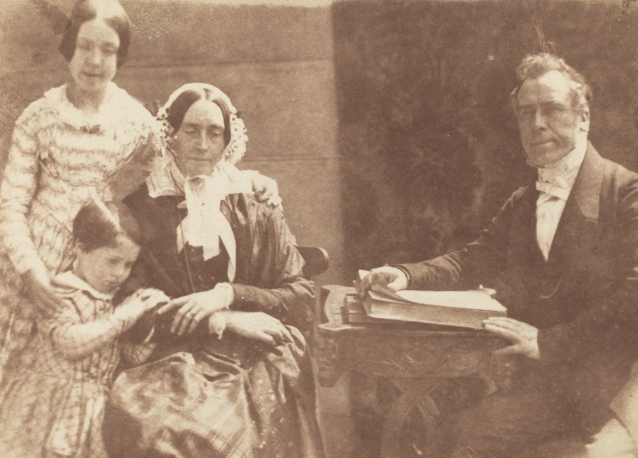 Rev Ebenezer Miller e famiglia, 1843-1847 da David Octavius Hill, Robert Adamson