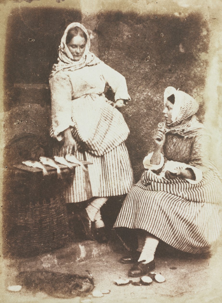 Pescivendole di Newhaven, Jeanie Wilson e Annie Linton da David Octavius Hill