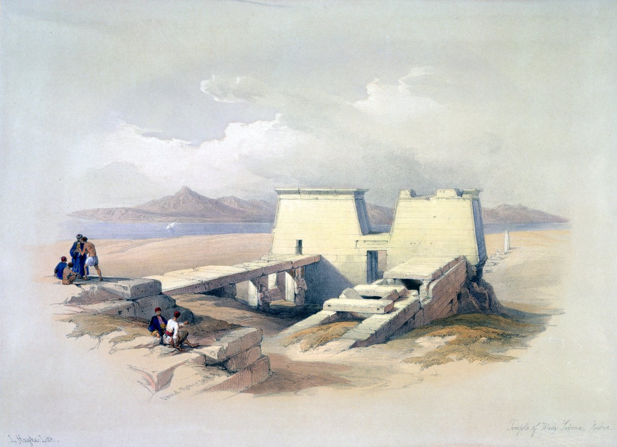Tempio di Wady Saboua, Nubia da David Roberts, Louis Haghe