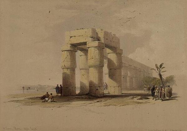 A Luxor, Tebe, Alto Egitto, da "Egitto e Nubia", Vol.1 da David Roberts