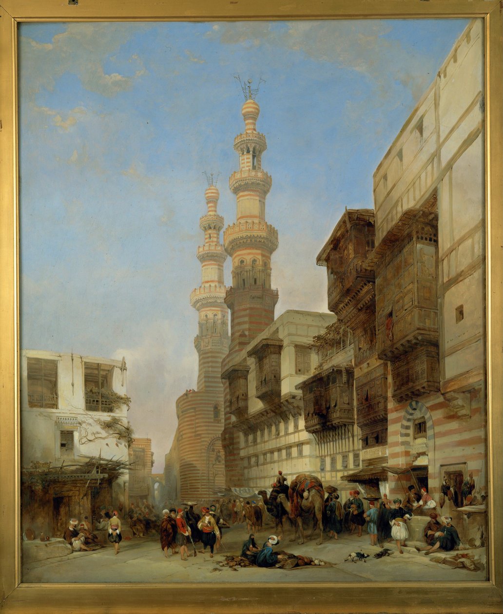 Il Cairo, Metwaley-Gate ... (dipinto su tela) da David Roberts