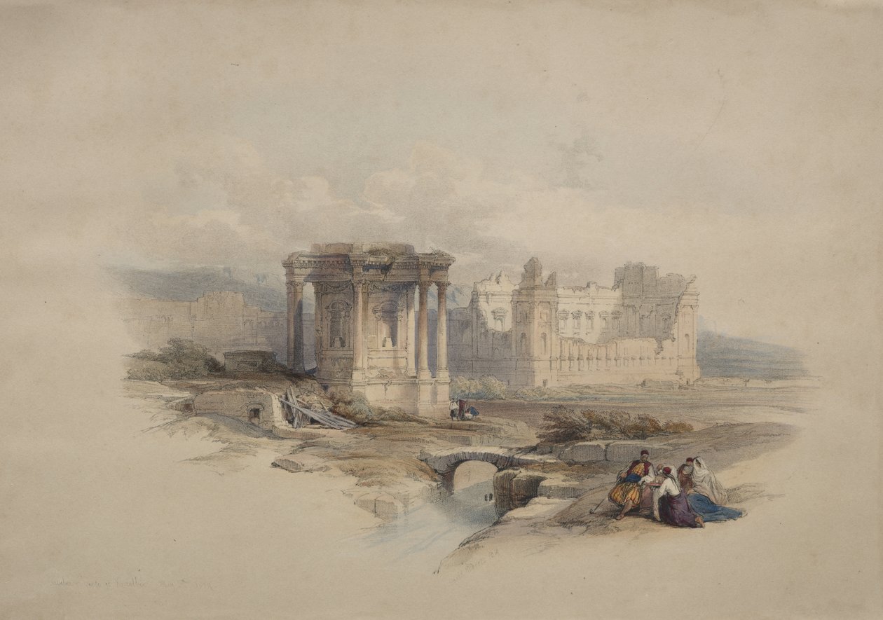 Tempio circolare di Baalbek da David Roberts
