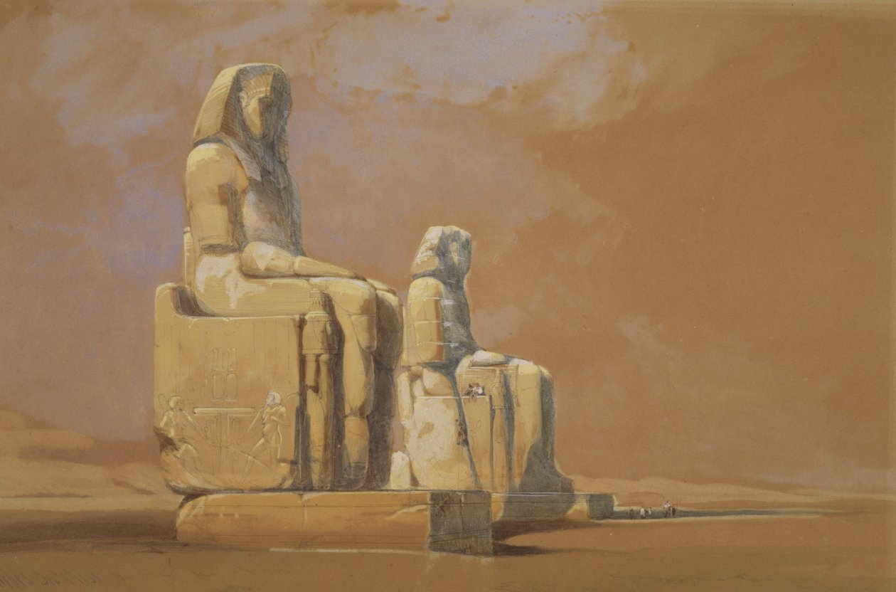 Colossi, Tebe, 1838 da David Roberts