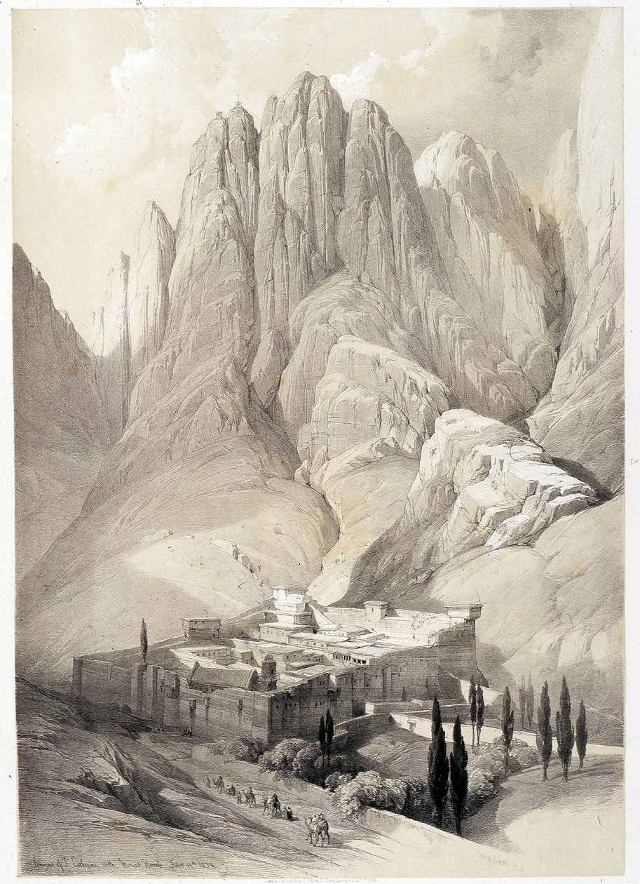 Convento di Santa Caterina, disegno realizzato il 19/02/1839 in "La Terra Santa", Londra 1849 da David Roberts