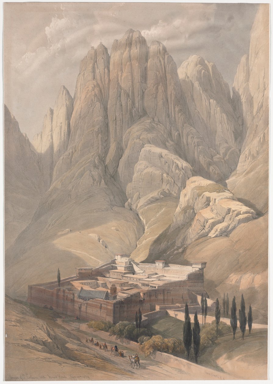 Convento di Santa Caterina e Monte Horeb da David Roberts