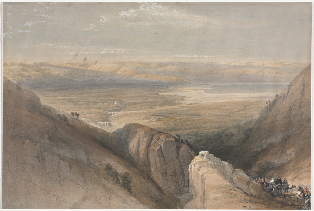 Discesa dalla Valle del Giordano da David Roberts
