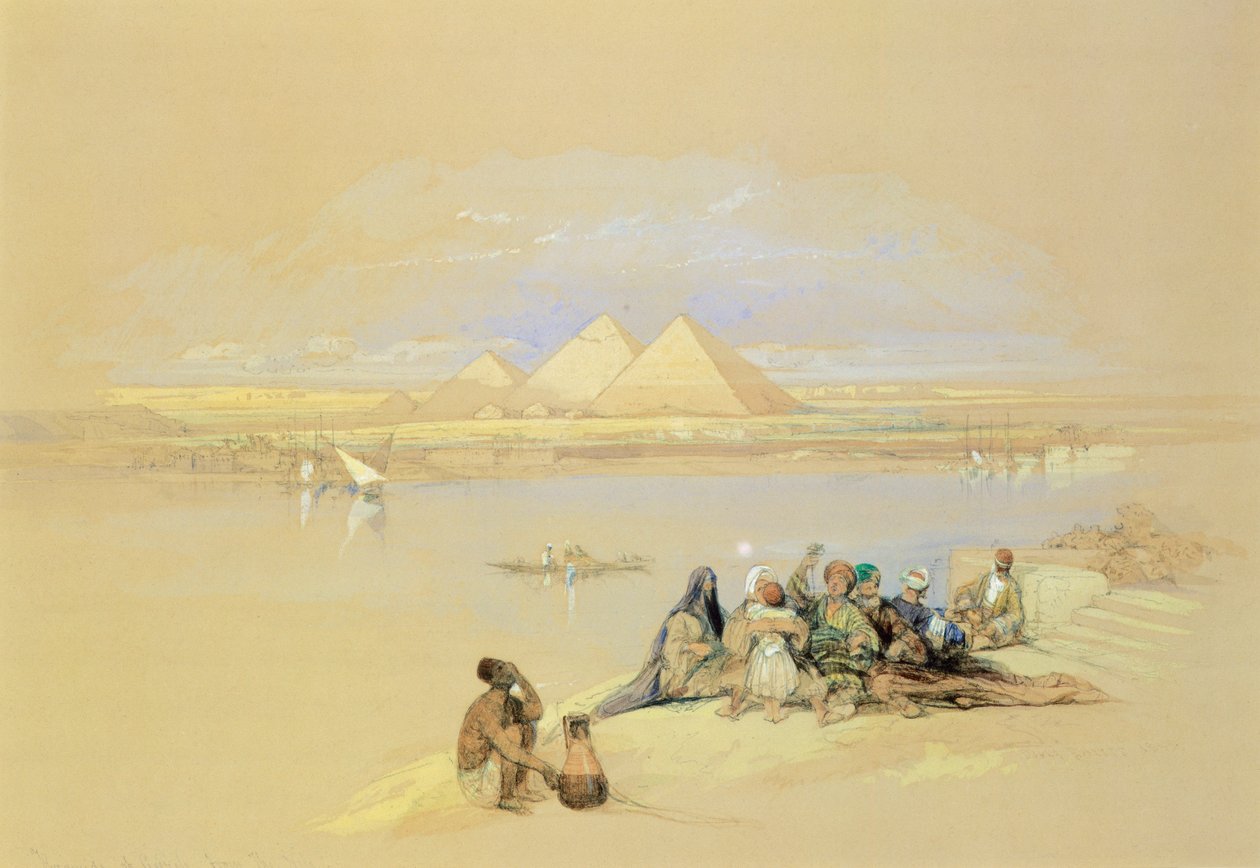 Egitto, Giza, Piramidi, di David Roberts da David Roberts