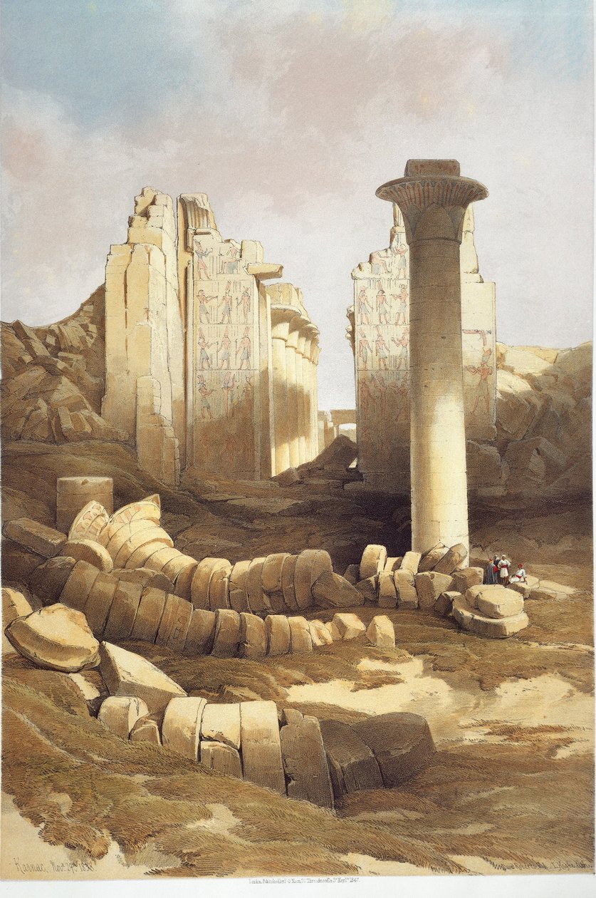 Egitto, Sala delle Colonne del Tempio di Karnak da David Roberts