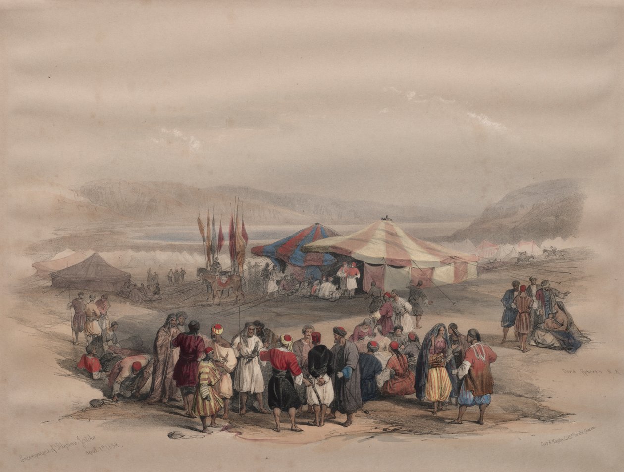 Accampamento di pellegrini, Gerico da David Roberts