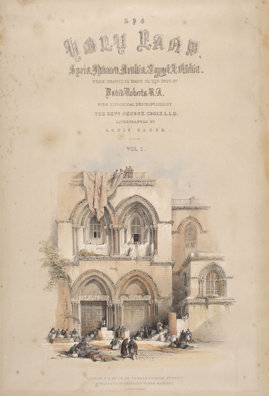 Ingresso al Santo Sepolcro, Gerusalemme da David Roberts