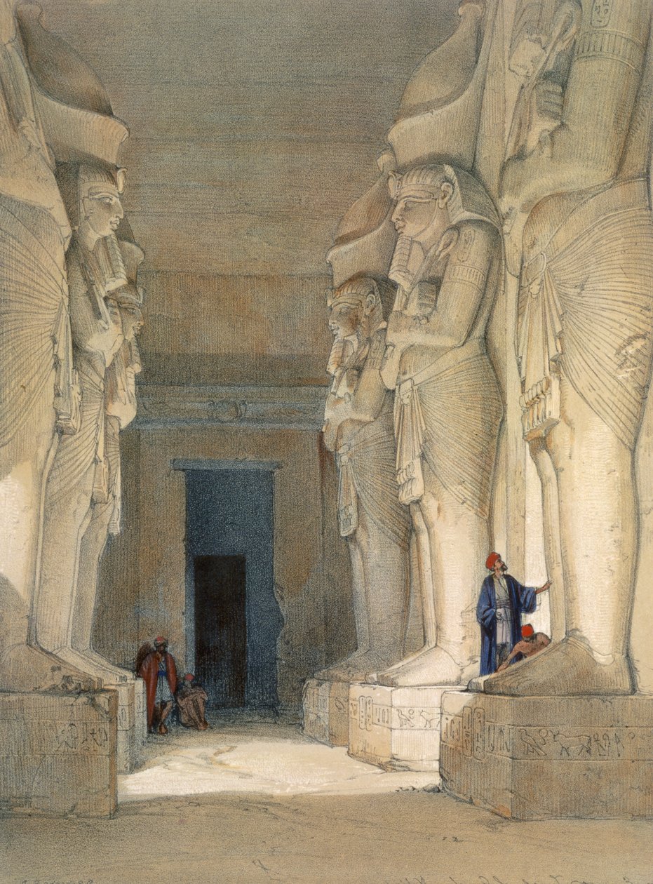 Tempio scavato di Gyrshe, Nubia da David Roberts